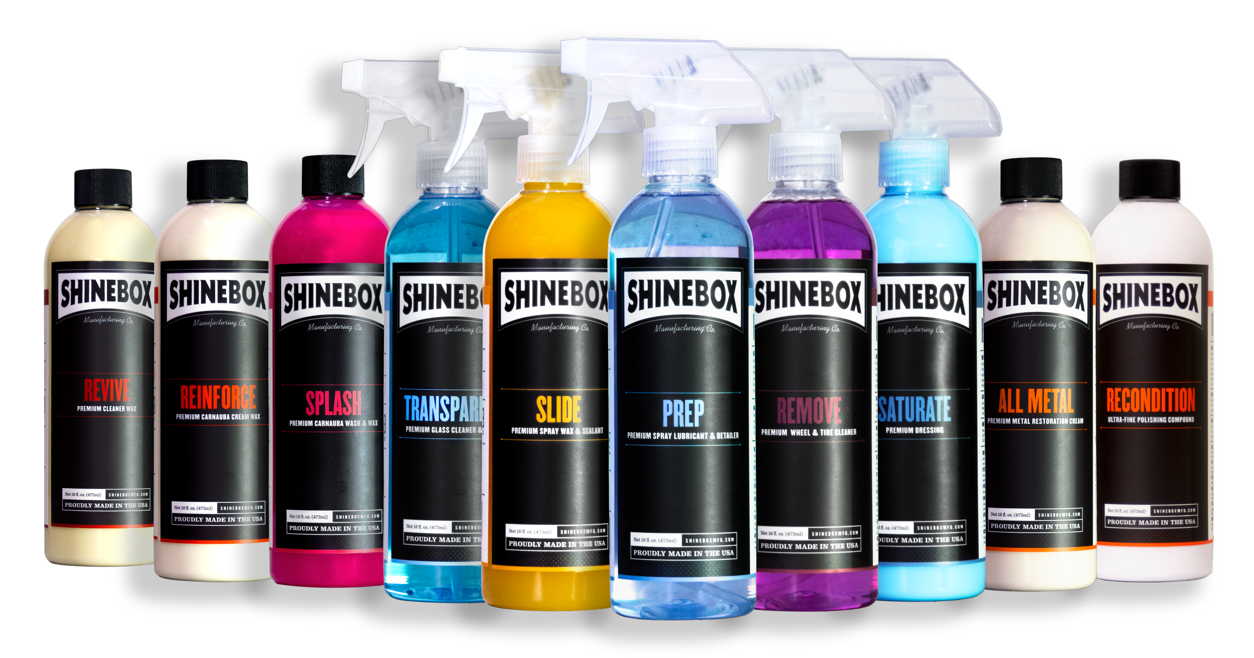 Photo of all Shinebox Products